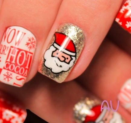 stickers nails natalizie