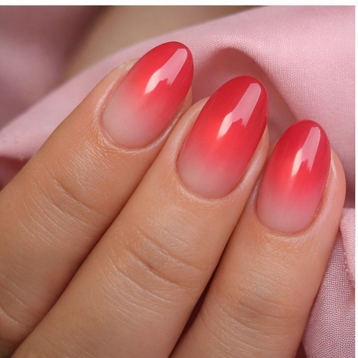 aura nails color  blush cherry