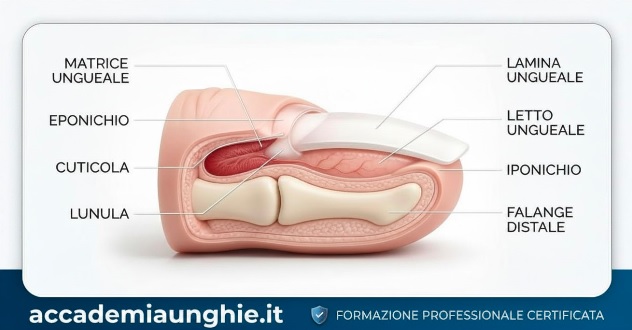 anatomia dell'unghia in 3d
