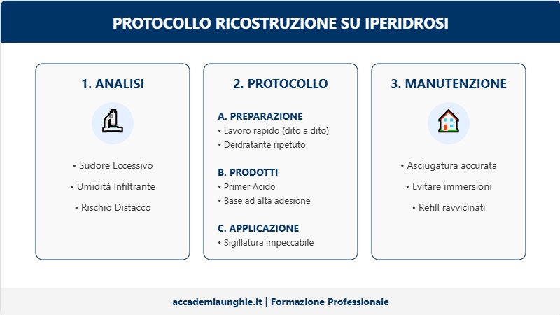 analisi protocollo e manutenzione per ricostruire unghie su mani che sudano molto