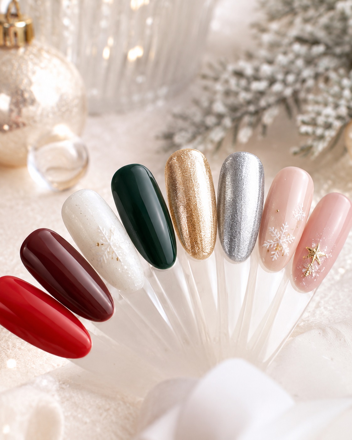 palette colori per unghie natalizie