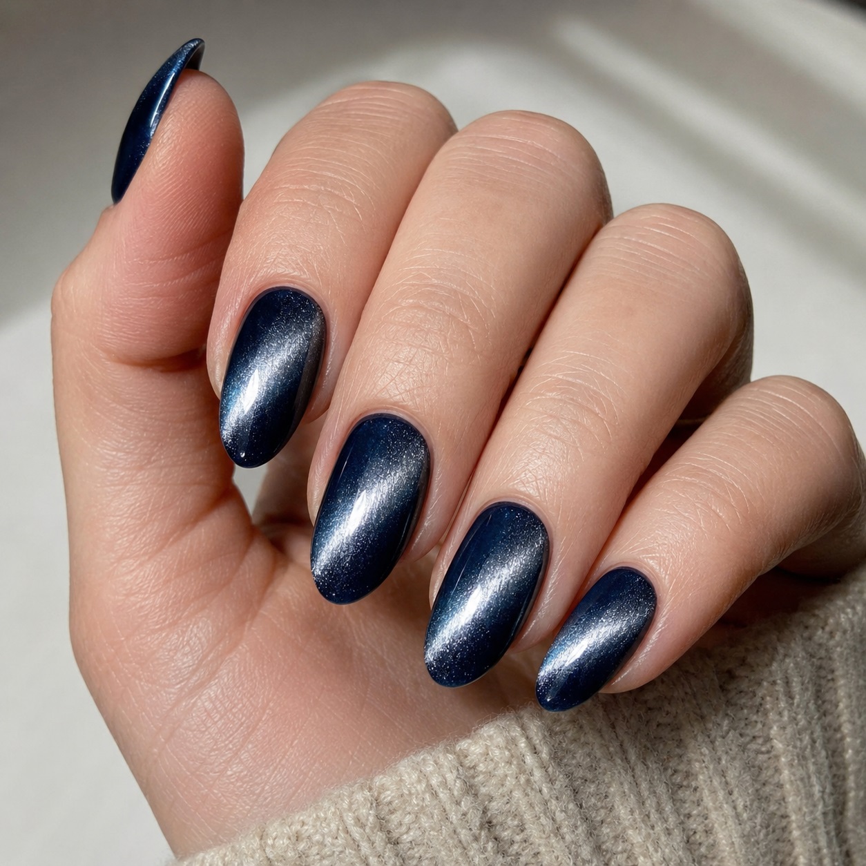cat eye manicure diagonale